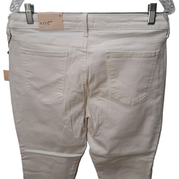 NYDJ Womens White Skinny Ankle Jeans Size 12 Liftx Nip Tuck NEW - Picture 3 of 11